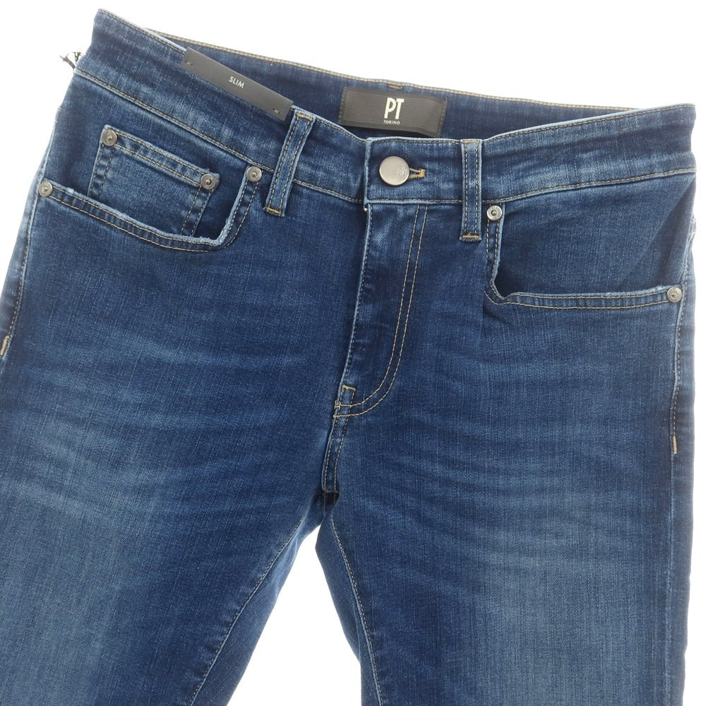 【新品】ピーティートリノ デニム PT TORINO DENIM SWING ユーズド加工 ストレッチ コットンポリエステル ジーンズ デニムパンツ ブルーインディゴ【 29 】【 状態ランクN 】【 メンズ 】