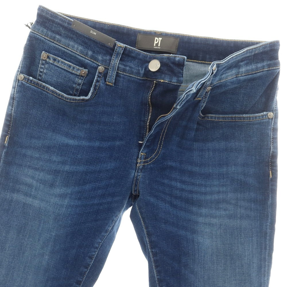 【新品】ピーティートリノ デニム PT TORINO DENIM SWING ユーズド加工 ストレッチ コットンポリエステル ジーンズ デニムパンツ ブルーインディゴ【 29 】【 状態ランクN 】【 メンズ 】