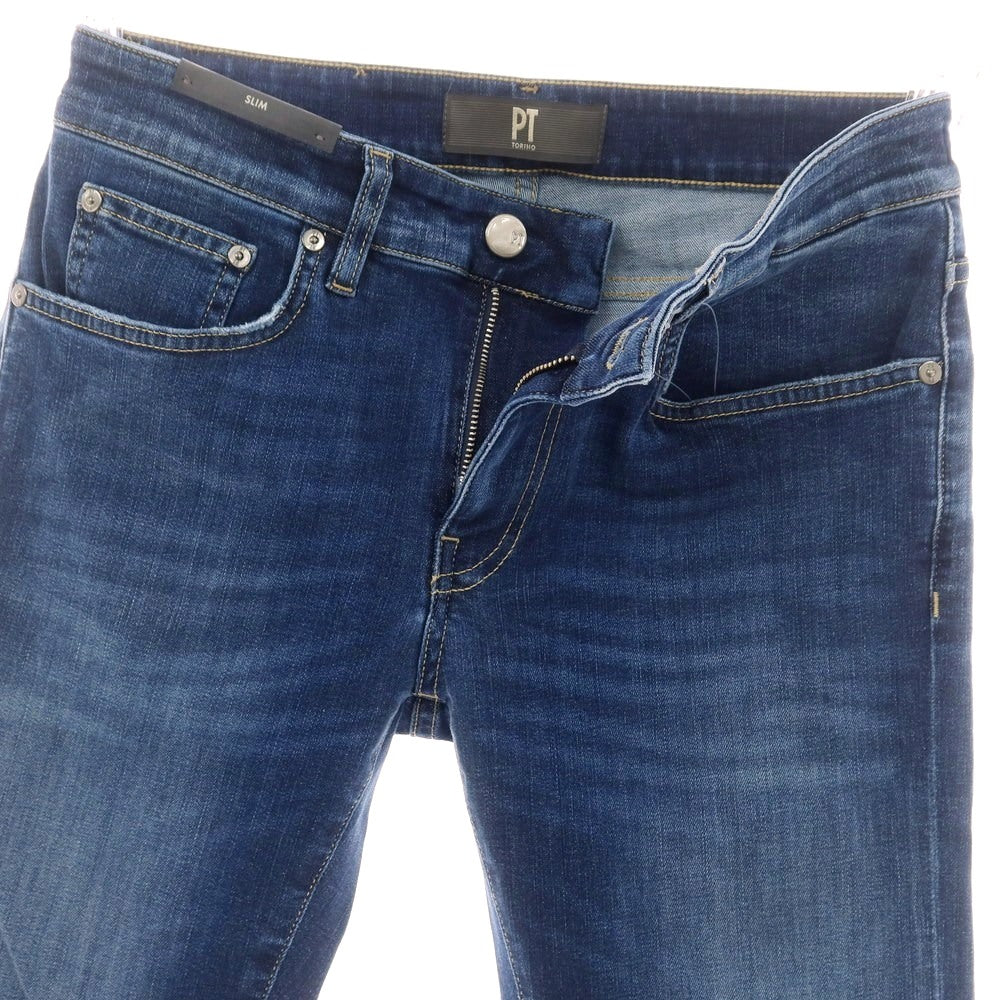 【新品】ピーティートリノ デニム PT TORINO DENIM SWING ユーズド加工 ストレッチ コットンポリエステル ジーンズ デニムパンツ ブルーインディゴ【 29 】【 状態ランクN 】【 メンズ 】