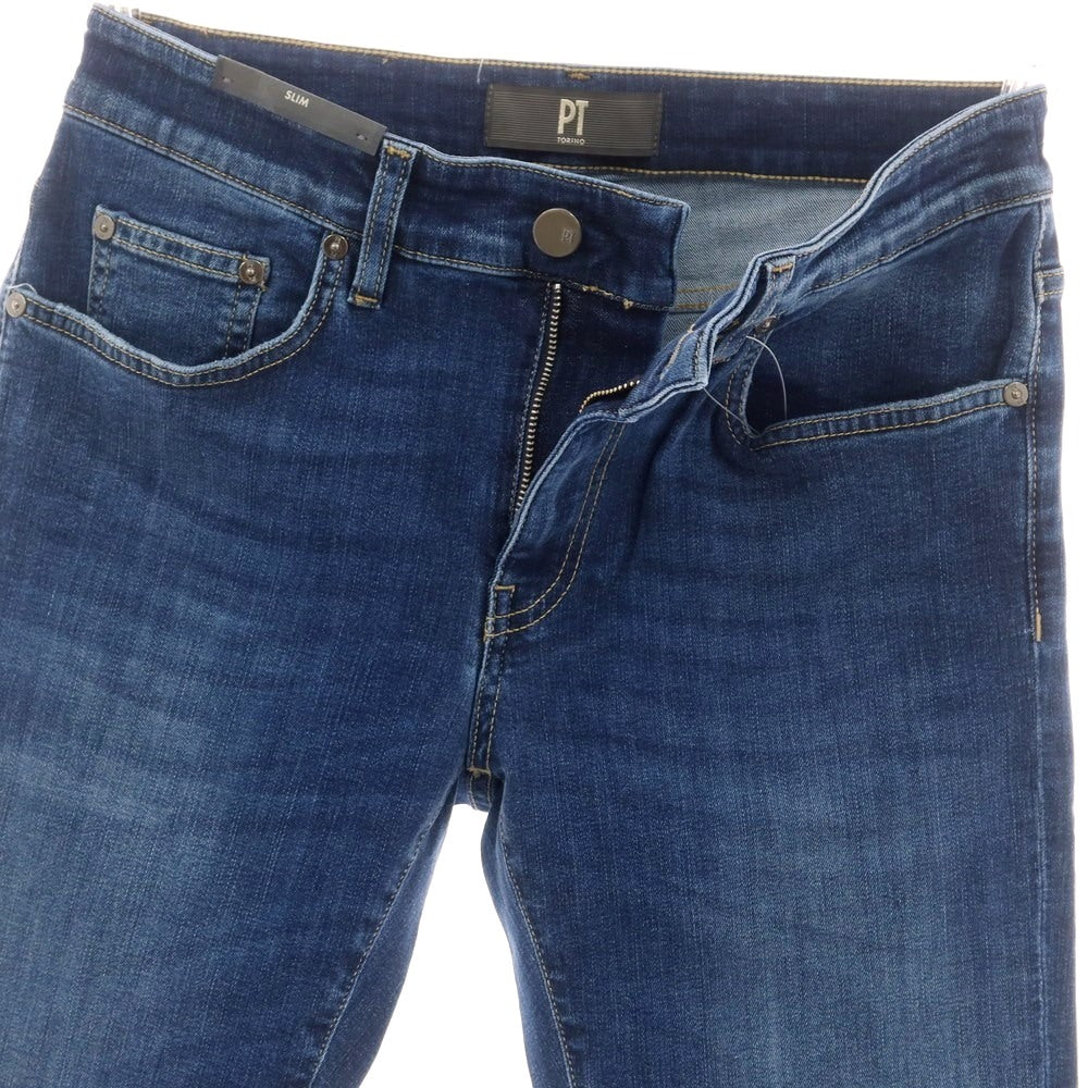 【新品】ピーティートリノ デニム PT TORINO DENIM SWING ユーズド加工 ストレッチ コットンポリエステル ジーンズ デニムパンツ ブルーインディゴ【 31 】【 状態ランクN 】【 メンズ 】