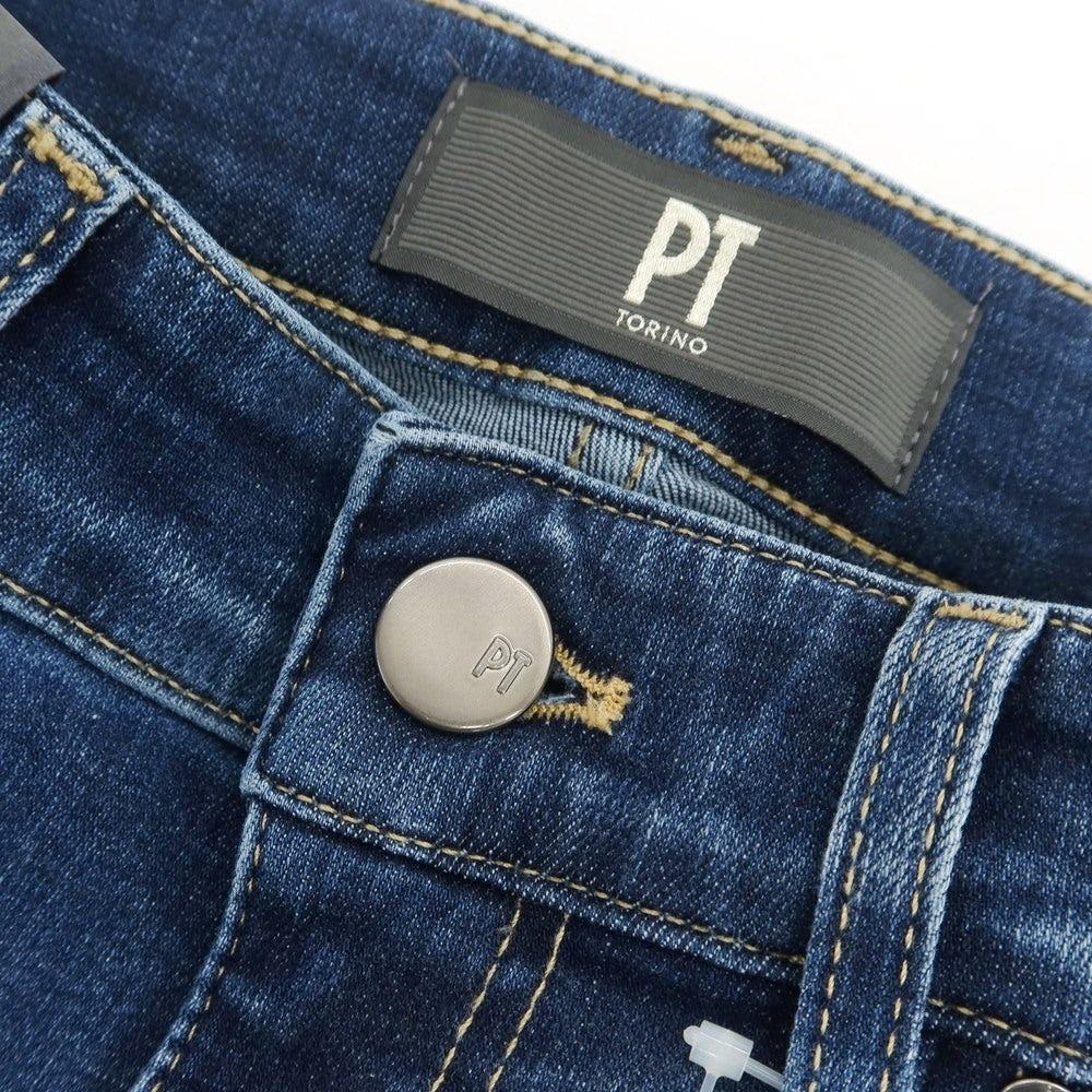 【新品】ピーティートリノ デニム PT TORINO DENIM SWING ユーズド加工 ストレッチ コットンポリエステル ジーンズ デニムパンツ ブルーインディゴ【 31 】【 状態ランクN 】【 メンズ 】