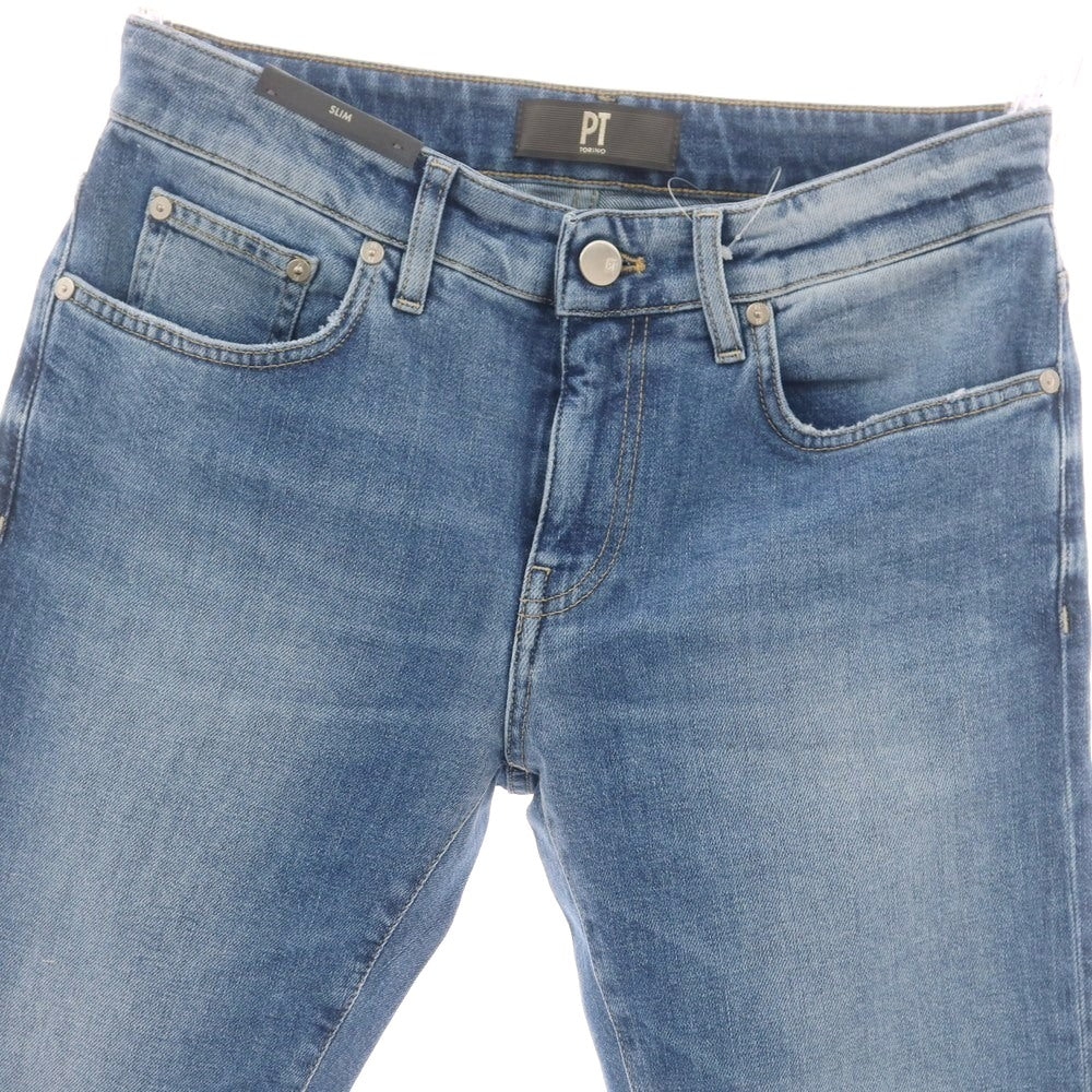 【新品】ピーティートリノ デニム PT TORINO DENIM SWING ユーズド加工 ストレッチ コットン ジーンズ デニムパンツ ウォッシュブルー【 30 】【 状態ランクN 】【 メンズ 】