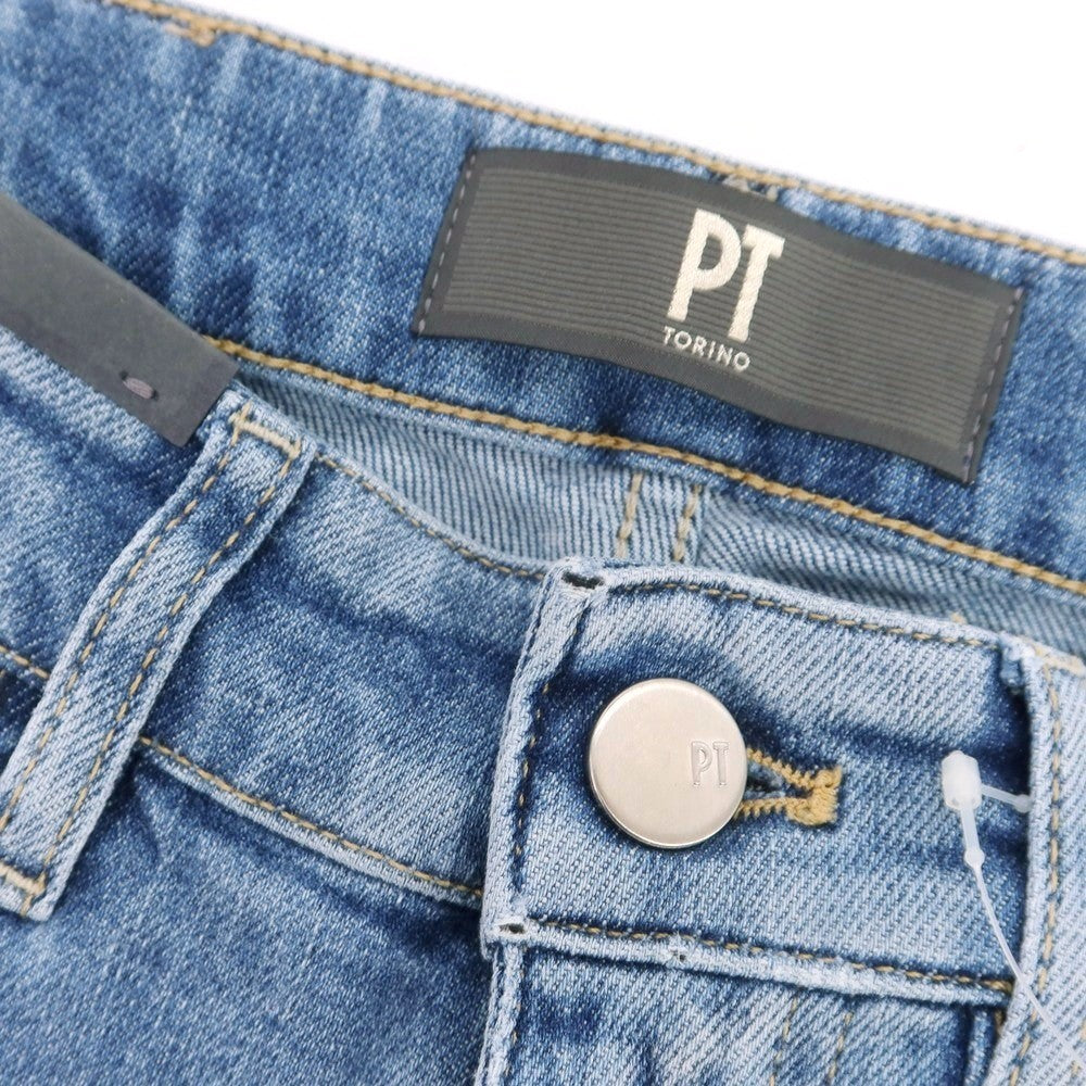 【新品】ピーティートリノ デニム PT TORINO DENIM SWING ユーズド加工 ストレッチ コットン ジーンズ デニムパンツ ウォッシュブルー【 32 】【 状態ランクN 】【 メンズ 】