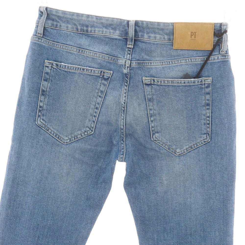【新品】ピーティートリノ デニム PT TORINO DENIM SWING ユーズド加工 ストレッチ コットン ジーンズ デニムパンツ ウォッシュブルー【 33 】【 状態ランクN 】【 メンズ 】
