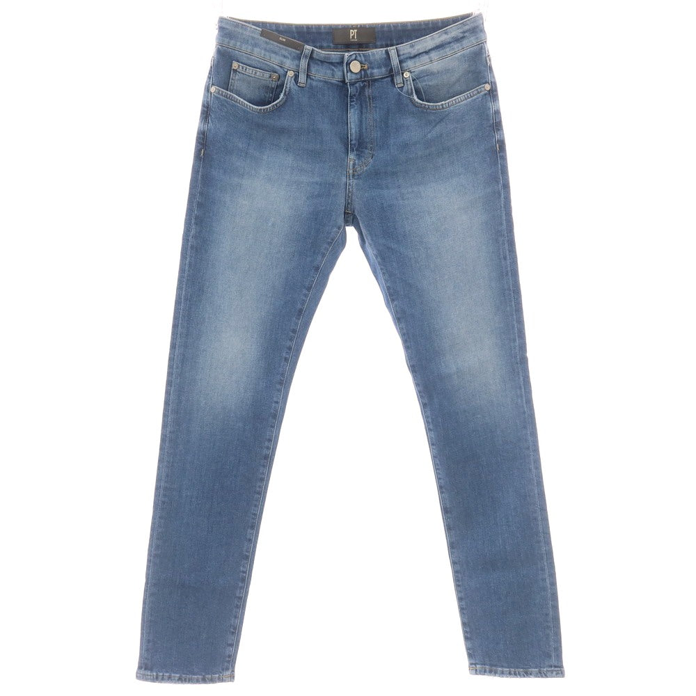 【新品】ピーティートリノ デニム PT TORINO DENIM SWING ユーズド加工 ストレッチ コットン ジーンズ デニムパンツ ウォッシュブルー【 34 】【 状態ランクN 】【 メンズ 】