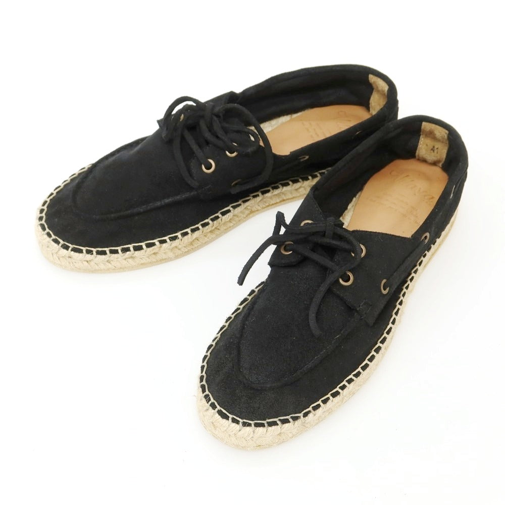 【新品】ヴェラスカ VELASCA スエード エスパドリーユ シューズ ブラック【 41 】【 状態ランクN 】【 メンズ 】