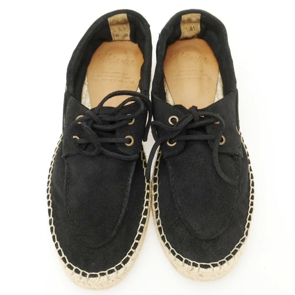 【新品】ヴェラスカ VELASCA スエード エスパドリーユ シューズ ブラック【 41 】【 状態ランクN 】【 メンズ 】