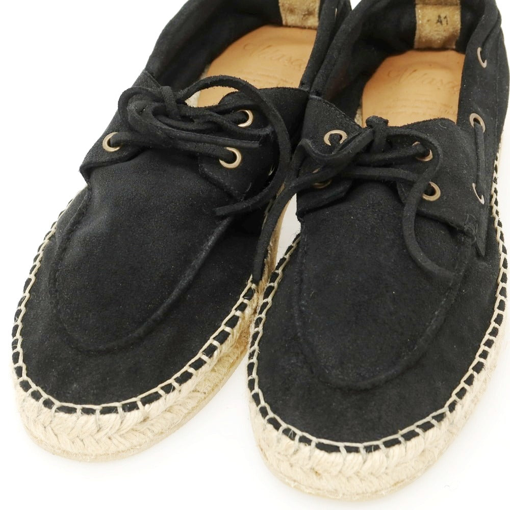 【新品】ヴェラスカ VELASCA スエード エスパドリーユ シューズ ブラック【 41 】【 状態ランクN 】【 メンズ 】
