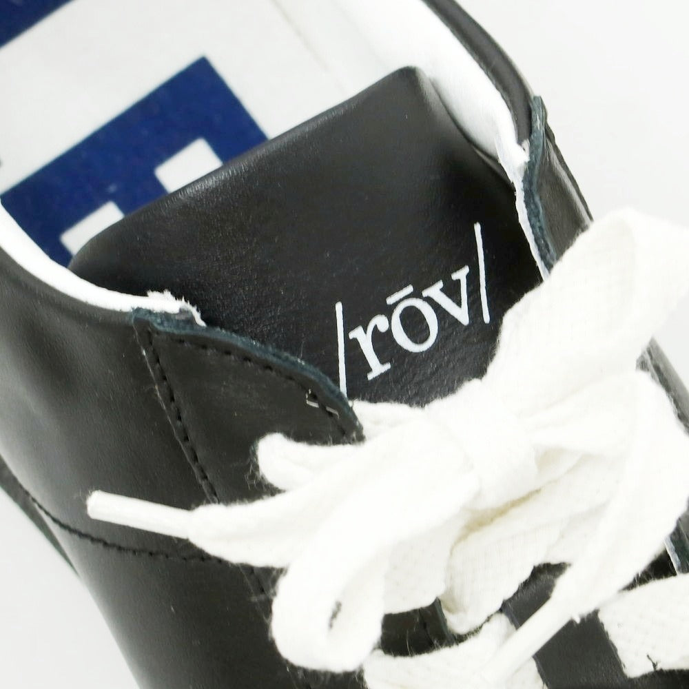 【新品アウトレット】ローヴ rov レザー スニーカー ブラック【 42(26.5) 】【 状態ランクN- 】【 メンズ 】