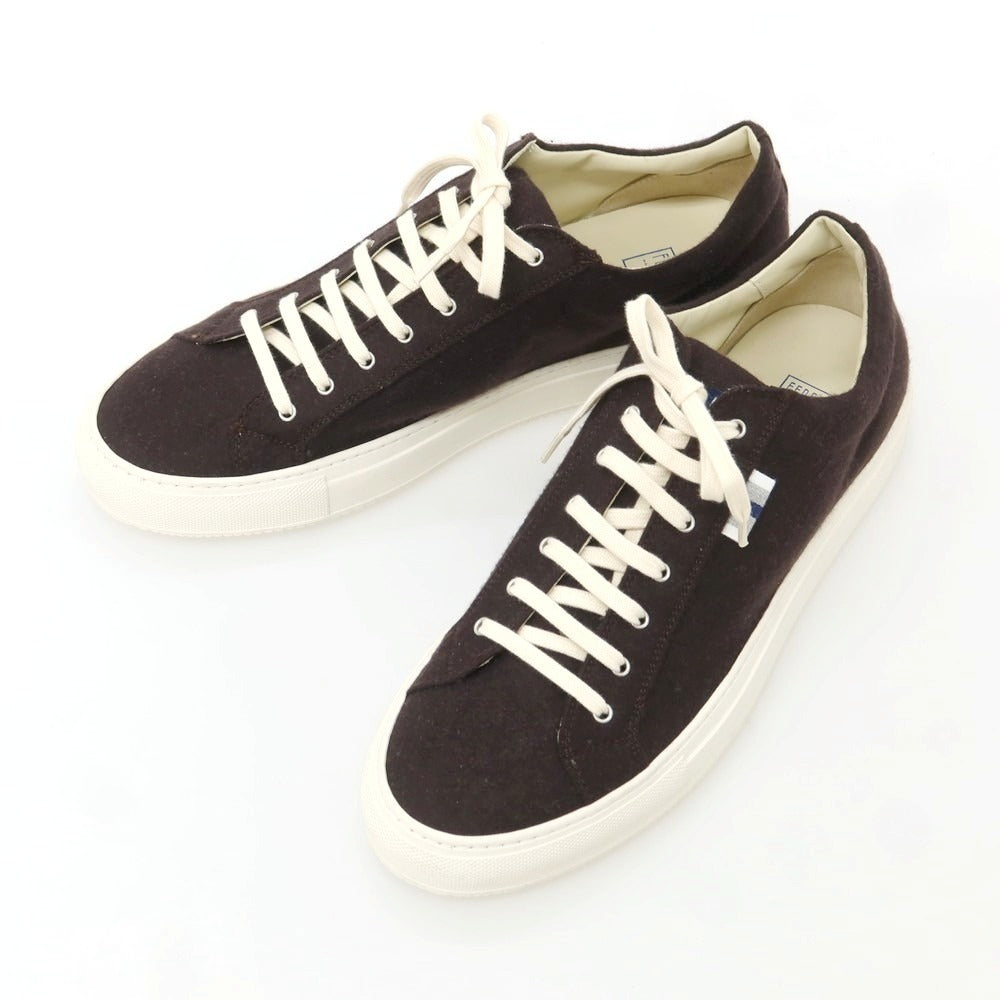 【新品】フェデーリ FEDELI ウール スニーカー ダークブラウン【 43 】【 状態ランクN 】【 メンズ 】