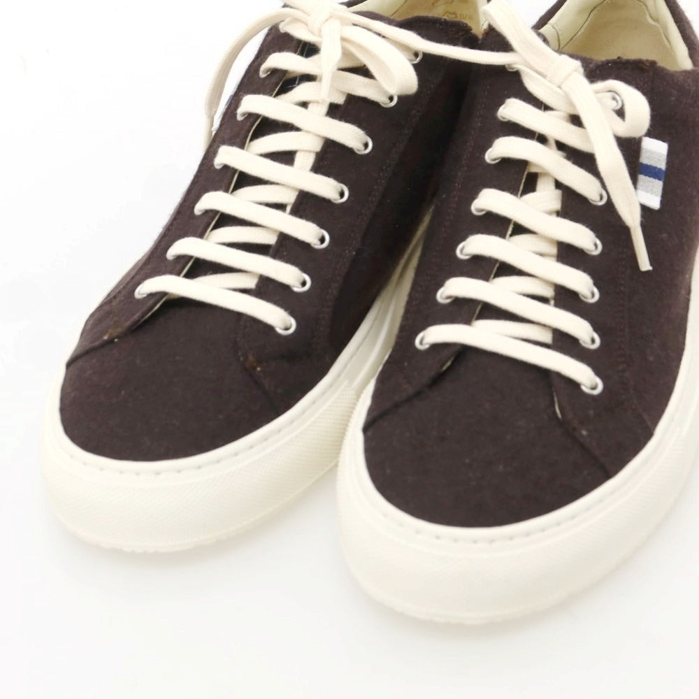 【新品】フェデーリ FEDELI ウール スニーカー ダークブラウン【 43 】【 状態ランクN 】【 メンズ 】