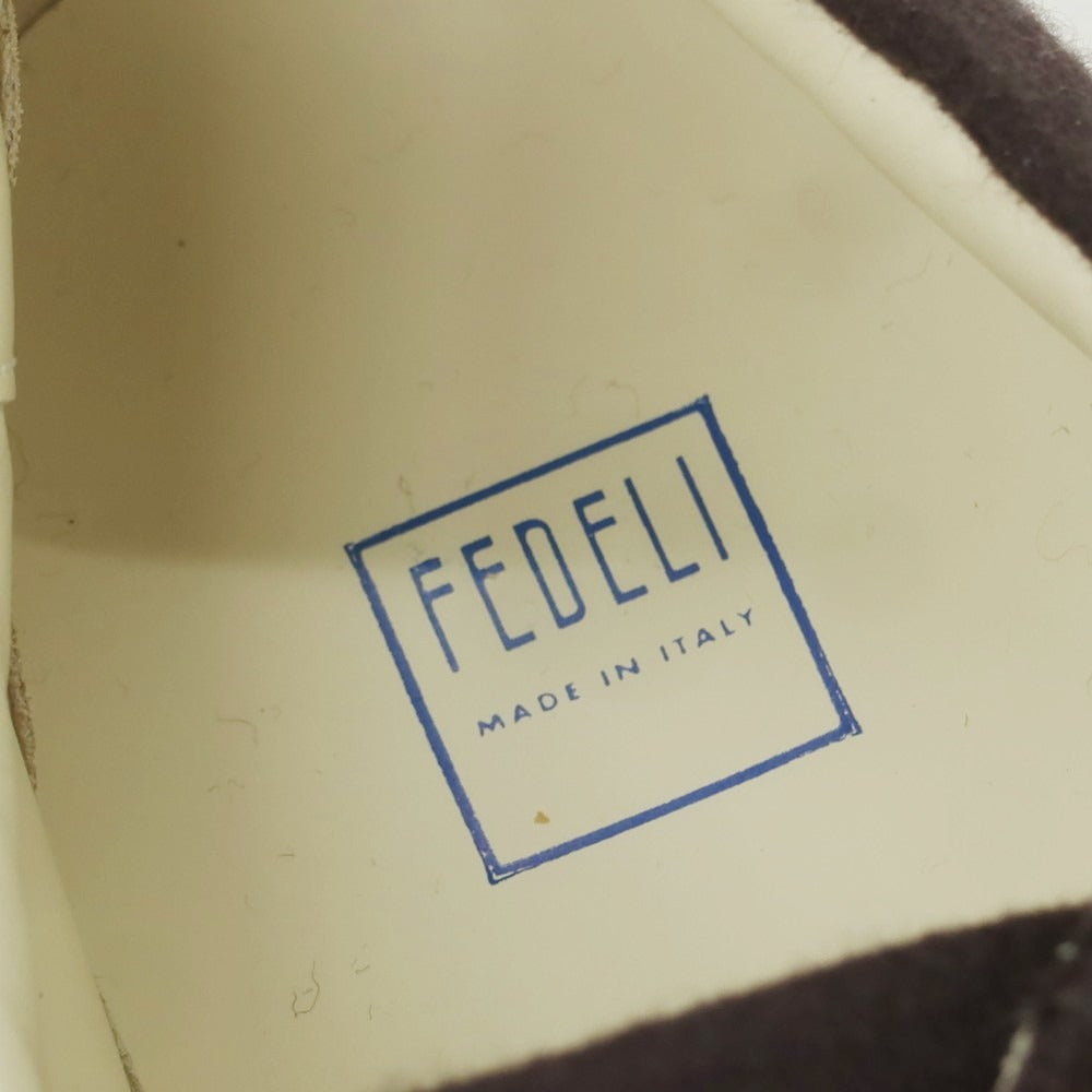 【新品】フェデーリ FEDELI ウール スニーカー ダークブラウン【 43 】【 状態ランクN 】【 メンズ 】
