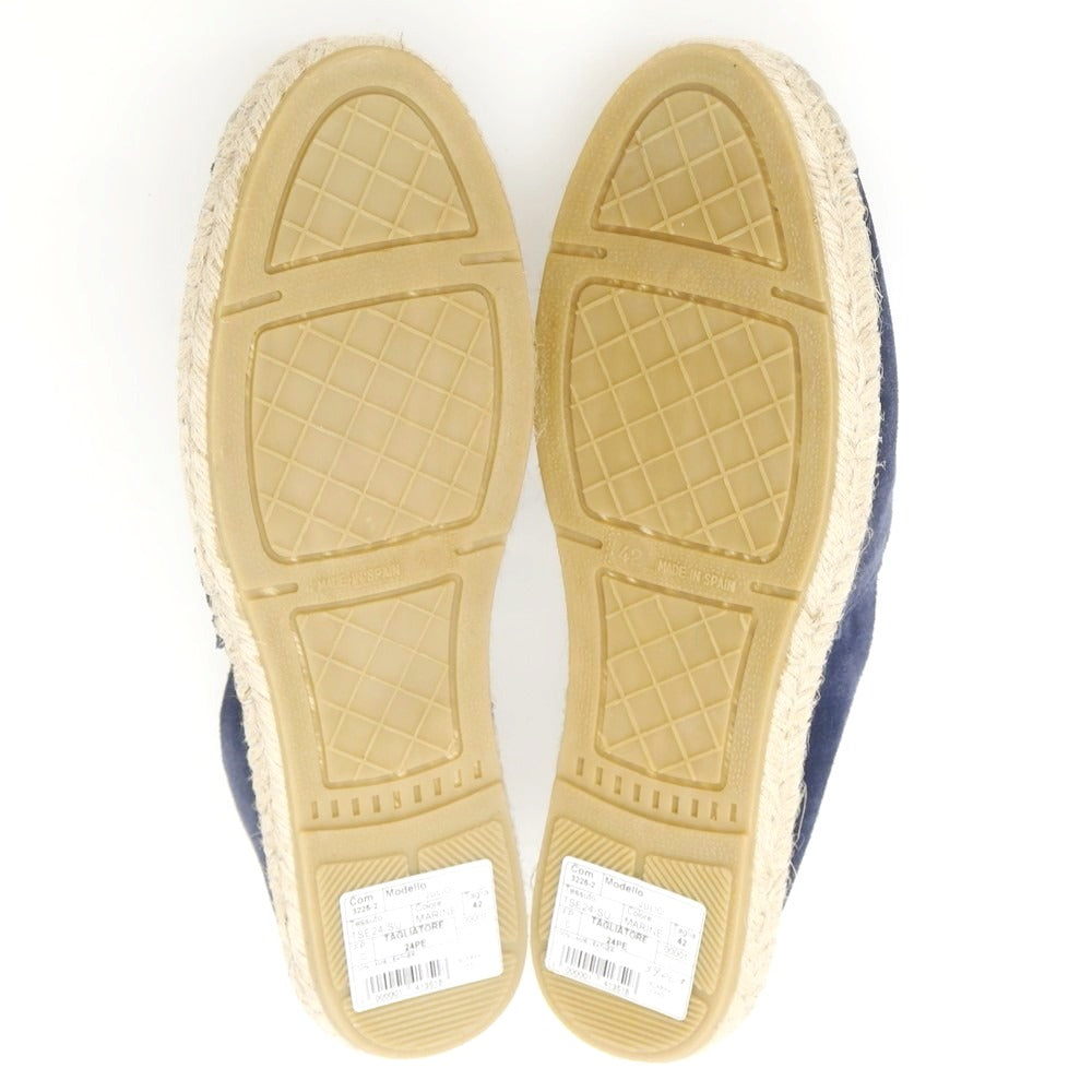 【新品アウトレット】タリアトーレ TAGLIATORE スエード エスパドリーユ シューズ ネイビー【 42 】【 状態ランクN- 】【 メンズ 】