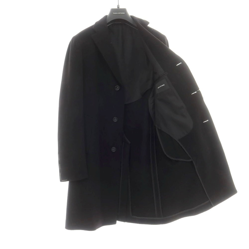 【新品】タリアトーレ TAGLIATORE カシミヤ チェスターフィールドコート ブラック【 46 】【 状態ランクN 】【 メンズ 】