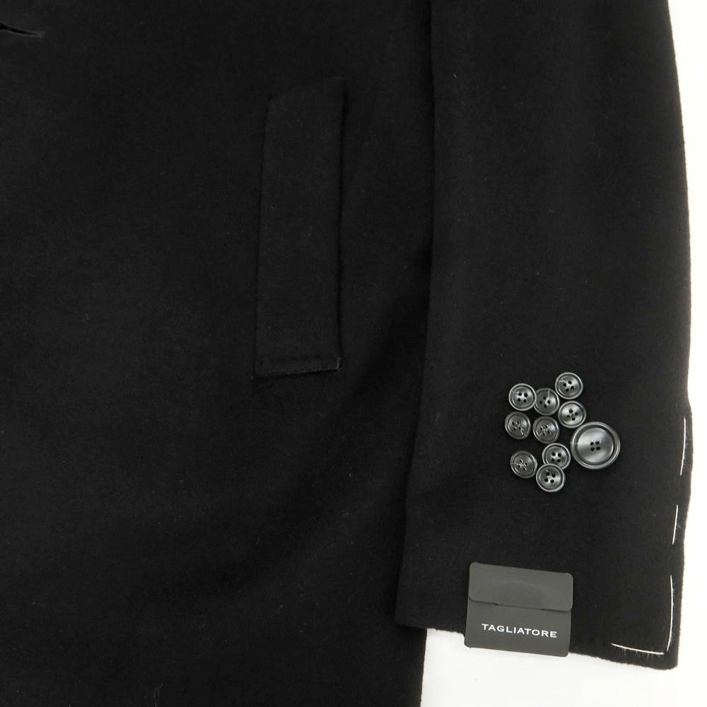【新品】タリアトーレ TAGLIATORE カシミヤ チェスターフィールドコート ブラック【 46 】【 状態ランクN 】【 メンズ 】