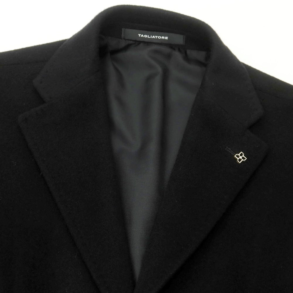 【新品】タリアトーレ TAGLIATORE カシミヤ チェスターフィールドコート ブラック【 46 】【 状態ランクN 】【 メンズ 】