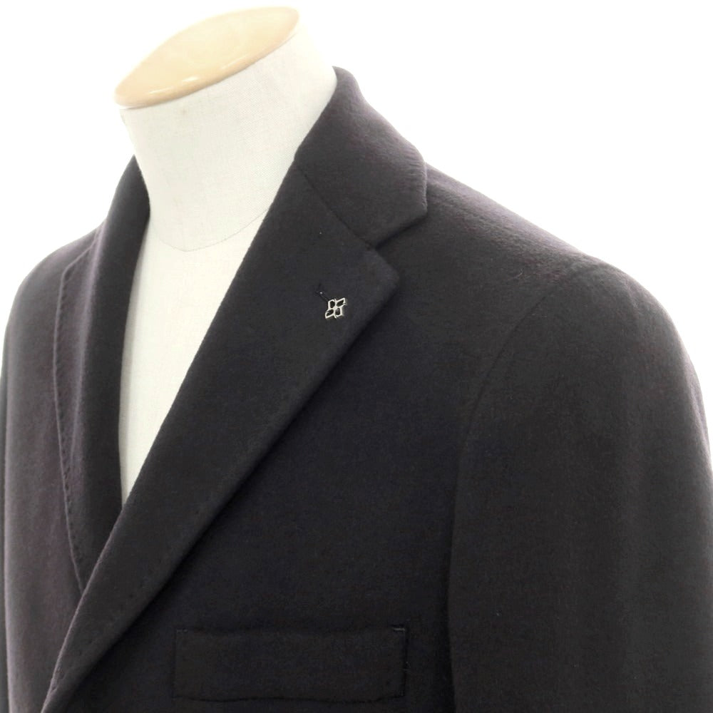 【新品】タリアトーレ TAGLIATORE カシミヤ チェスターフィールドコート グレイッシュネイビー【 44 】【 状態ランクN 】【 メンズ 】