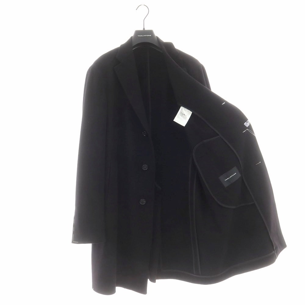 【新品】タリアトーレ TAGLIATORE COLORADO ウールカシミヤ チェスターフィールドコート ブラック【 52 】【 状態ランクN 】【 メンズ 】