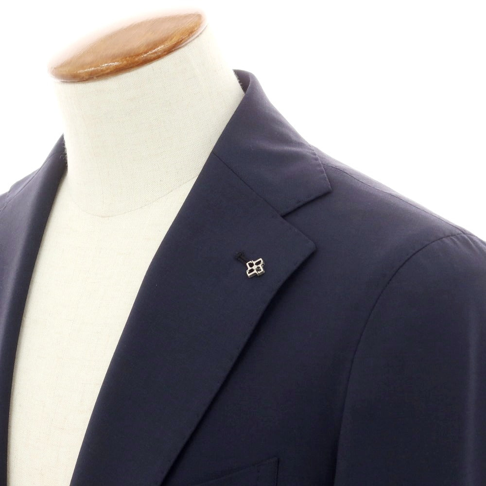 【新品アウトレット】タリアトーレ TAGLIATORE ストレッチポリエステルウール 2つボタンスーツ ネイビー【 48 】【 状態ランクN- 】【 メンズ 】