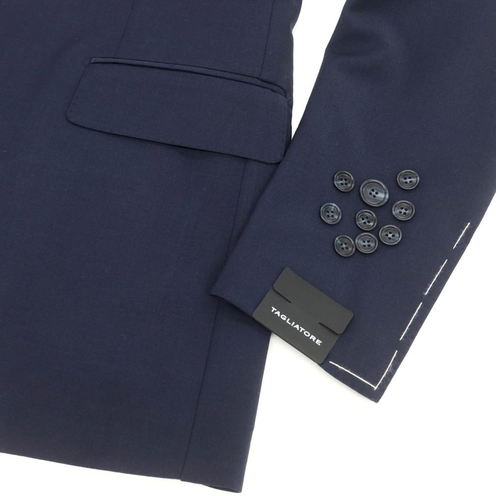 【新品アウトレット】タリアトーレ TAGLIATORE ストレッチポリエステルウール 2つボタンスーツ ネイビー【 48 】【 状態ランクN- 】【 メンズ 】