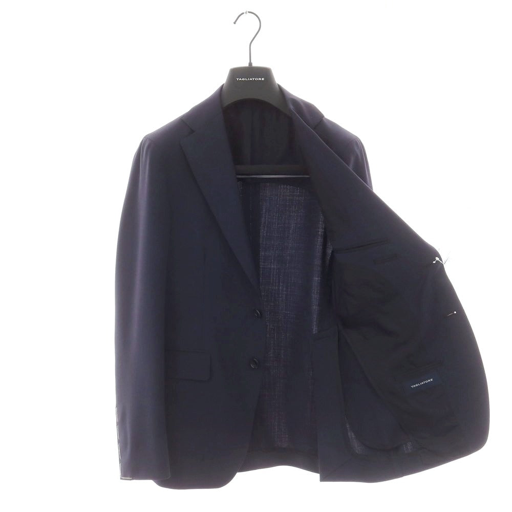【新品】タリアトーレ TAGLIATORE ストレッチポリエステルウール 2つボタンスーツ ネイビー【 50 】【 状態ランクN 】【 メンズ 】