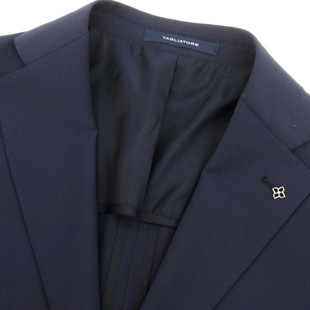 【新品】タリアトーレ TAGLIATORE ストレッチポリエステルウール 2つボタンスーツ ネイビー【 50 】【 状態ランクN 】【 メンズ 】