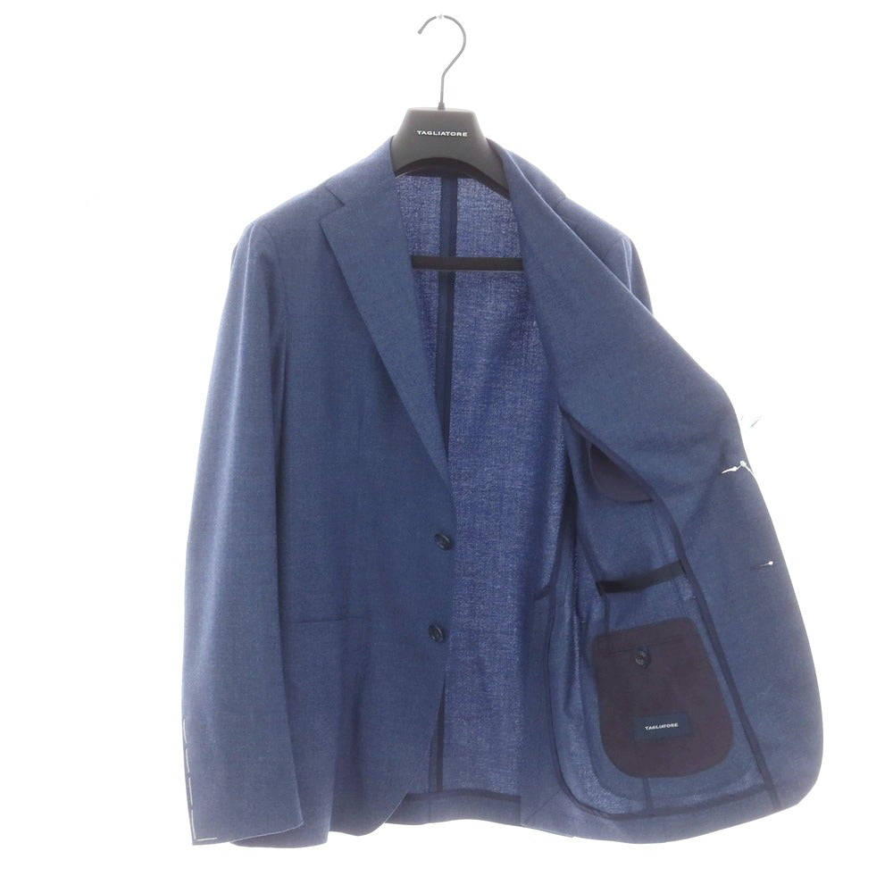 【新品】タリアトーレ TAGLIATORE ストレッチウール 2つボタンスーツ ダークブルー【 46 】【 状態ランクN 】【 メンズ 】