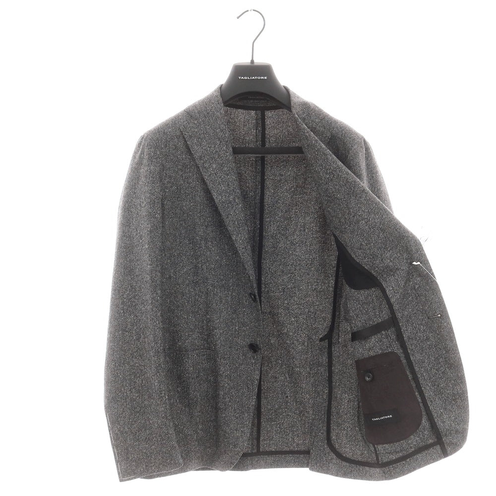 【新品】タリアトーレ TAGLIATORE ソフトツイードウール 2つボタンスーツ ダークグレー【 44 】【 状態ランクN 】【 メンズ 】