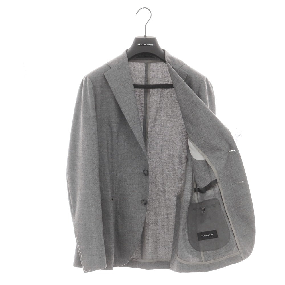 【新品】タリアトーレ TAGLIATORE ストレッチウール 2つボタンスーツ グレー【 44 】【 状態ランクN 】【 メンズ 】