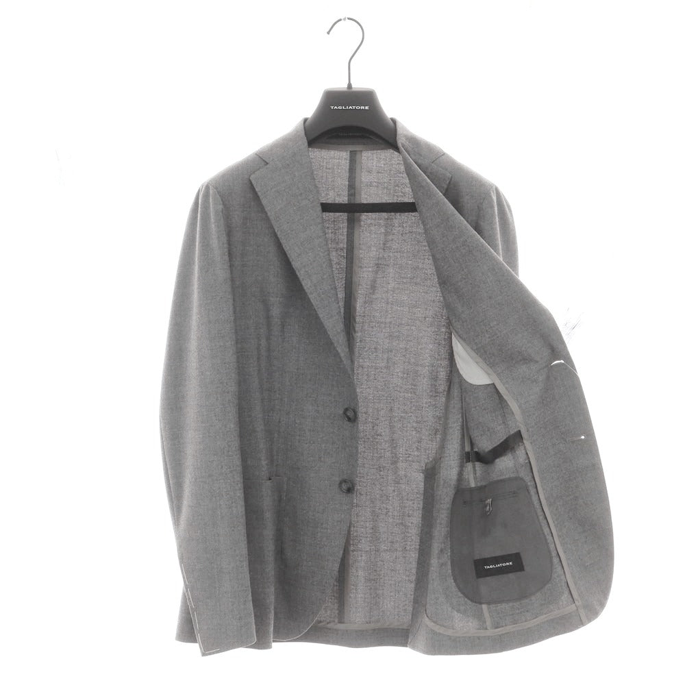 【新品】タリアトーレ TAGLIATORE ストレッチウール 2つボタンスーツ グレー【 46 】【 状態ランクN 】【 メンズ 】
