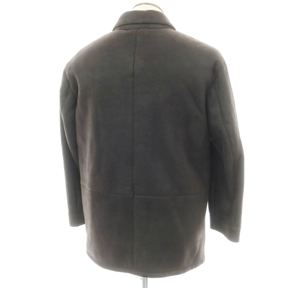 【新品】アルマ ARMA KUSAN ラムムートン レザーブルゾン ダークブラウン【 48 】【 状態ランクN 】【 メンズ 】