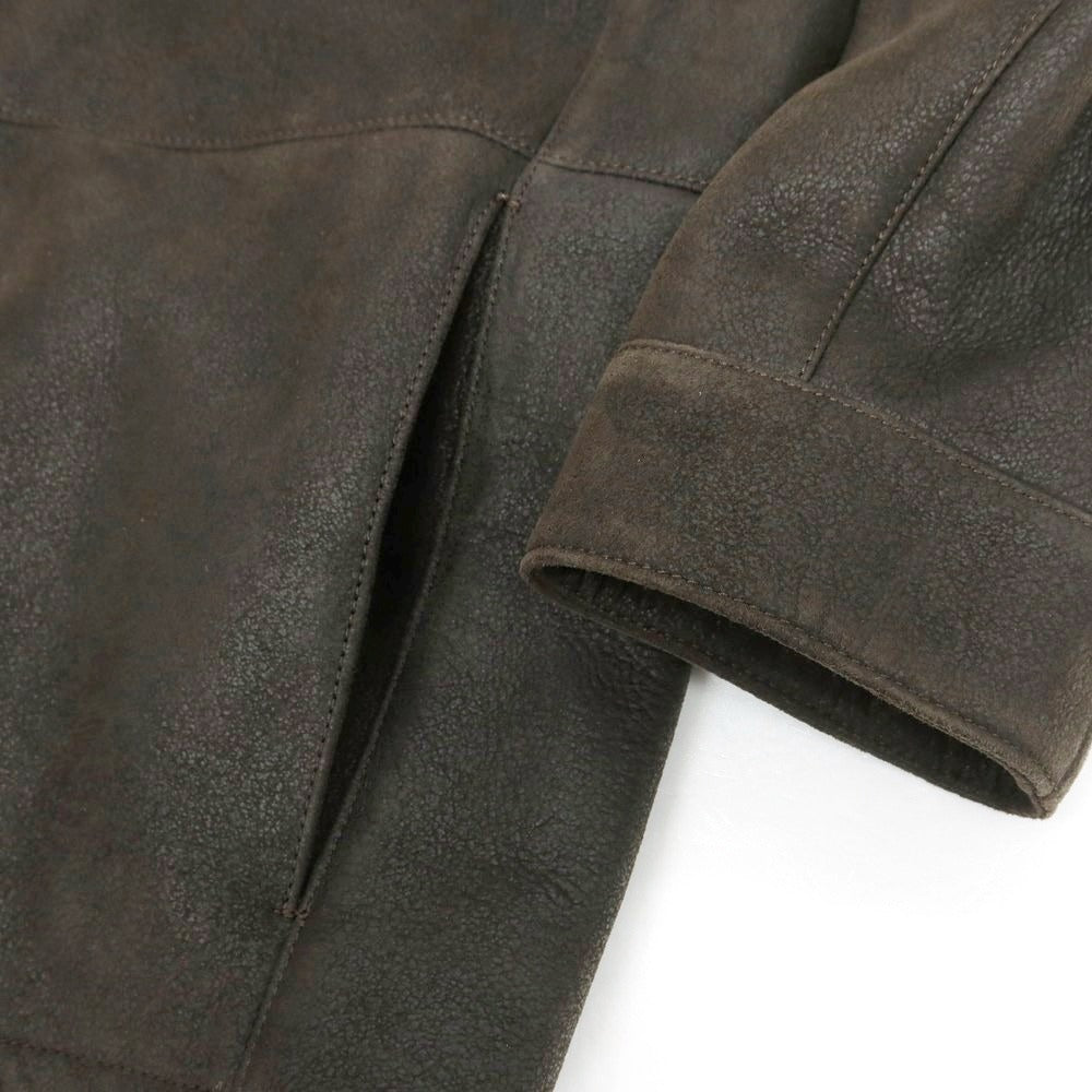 【新品】アルマ ARMA KUSAN ラムムートン レザーブルゾン ダークブラウン【 48 】【 状態ランクN 】【 メンズ 】