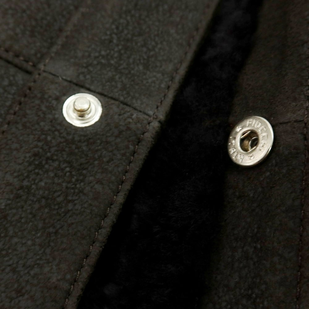 【新品】アルマ ARMA KUSAN ラムムートン レザーブルゾン ダークブラウン【 48 】【 状態ランクN 】【 メンズ 】