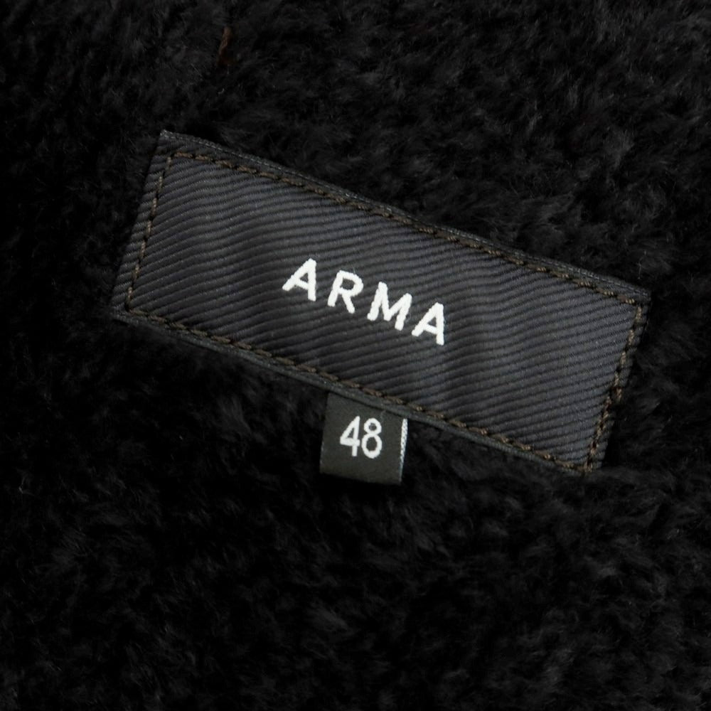 【新品】アルマ ARMA KUSAN ラムムートン レザーブルゾン ダークブラウン【 48 】【 状態ランクN 】【 メンズ 】