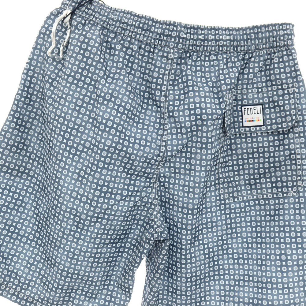 【新品】フェデーリ FEDELI POSITANO AIRSTOP STAMP ポリエステル スイムウェア 水着 クールグレーxホワイト【サイズS】【 状態ランクN 】【 メンズ 】