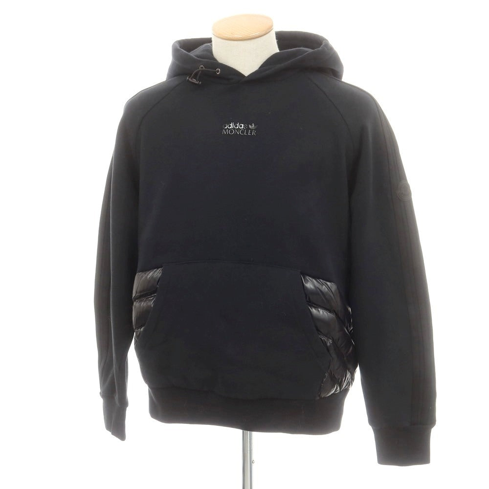 【中古】モンクレール ジーニアス MONCLER GENIUS × adidas コットン プルオーバー パーカー ブラック【 S 】【 状態ランクB 】【 メンズ 】