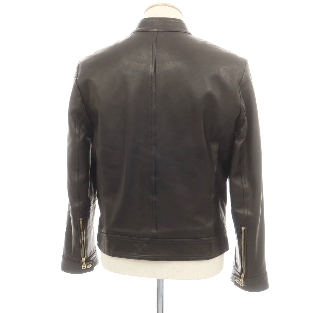 【中古】エンメティ EMMETI ラムレザー 中綿 ライダースジャケット ブラック【 46 】【 状態ランクB 】【 メンズ 】