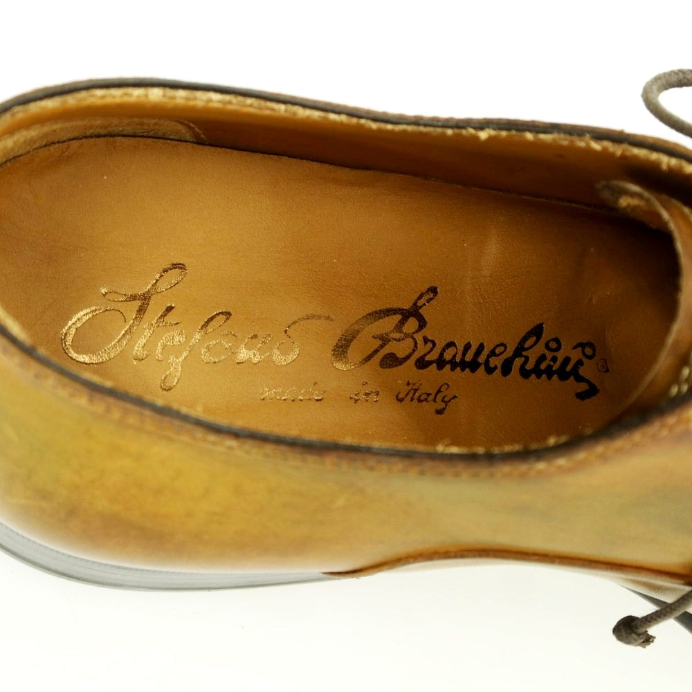 【中古】【未使用】ステファノブランキーニ Stefano Branchini ストレートチップ ドレスシューズ ライトブラウン【 6 】【 状態ランクS 】【 メンズ 】