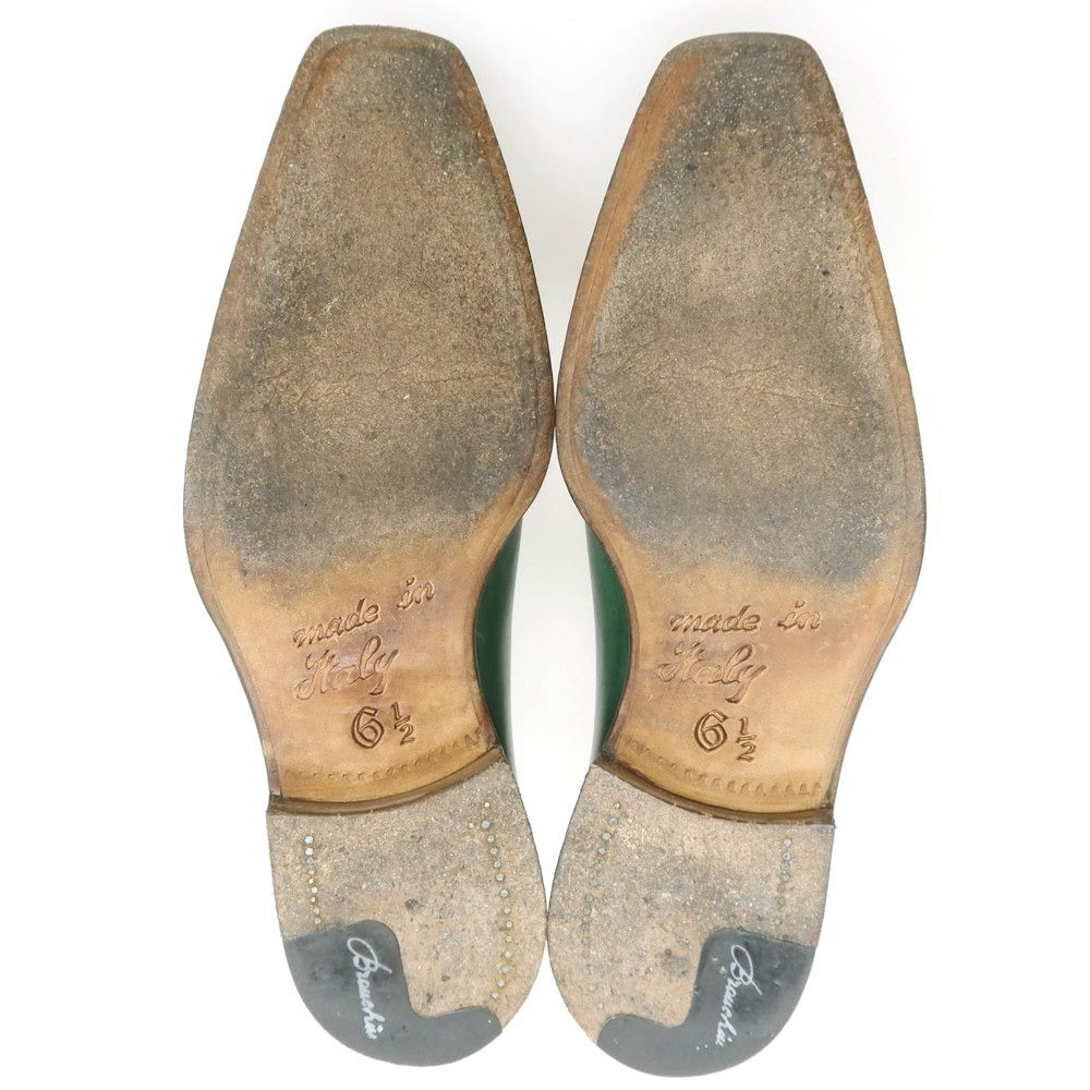 【中古】ステファノブランキーニ Stefano Branchini ホールカット ドレスシューズ グリーン【 6 1/2 】【 状態ランクB 】【 メンズ 】