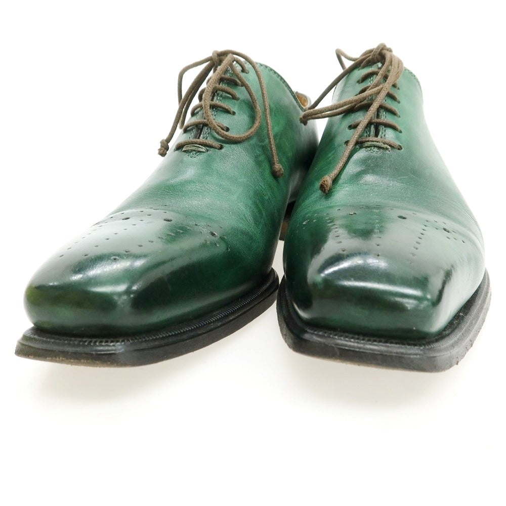 【中古】ステファノブランキーニ Stefano Branchini ホールカット ドレスシューズ グリーン【 6 1/2 】【 状態ランクB 】【 メンズ 】