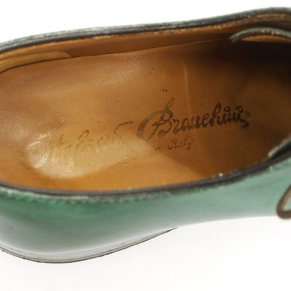 【中古】ステファノブランキーニ Stefano Branchini ホールカット ドレスシューズ グリーン【 6 1/2 】【 状態ランクB 】【 メンズ 】