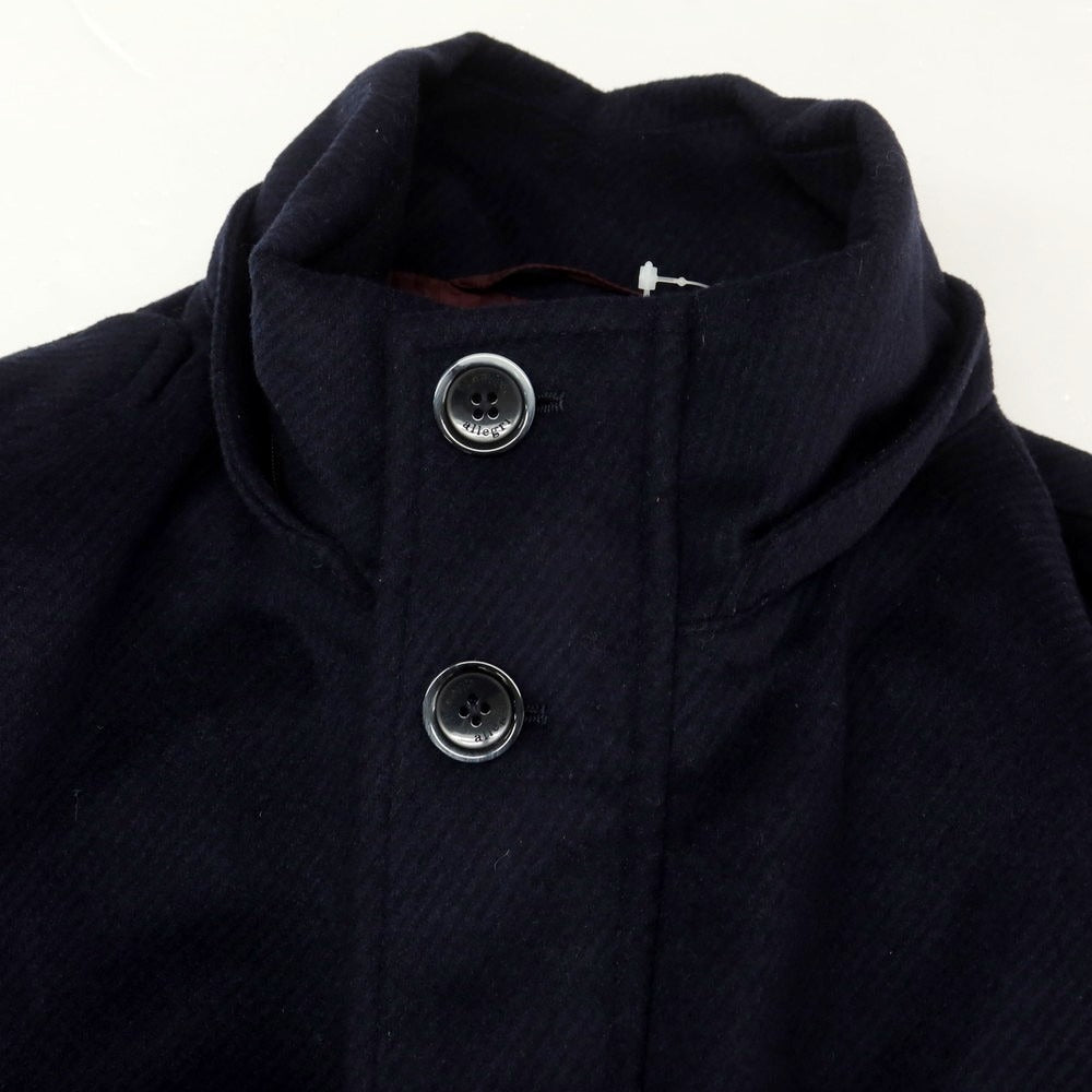 【中古】【未使用】アレグリ Allegri ウール フーデッドコート ネイビー【 46 】【 状態ランクS 】【 メンズ 】