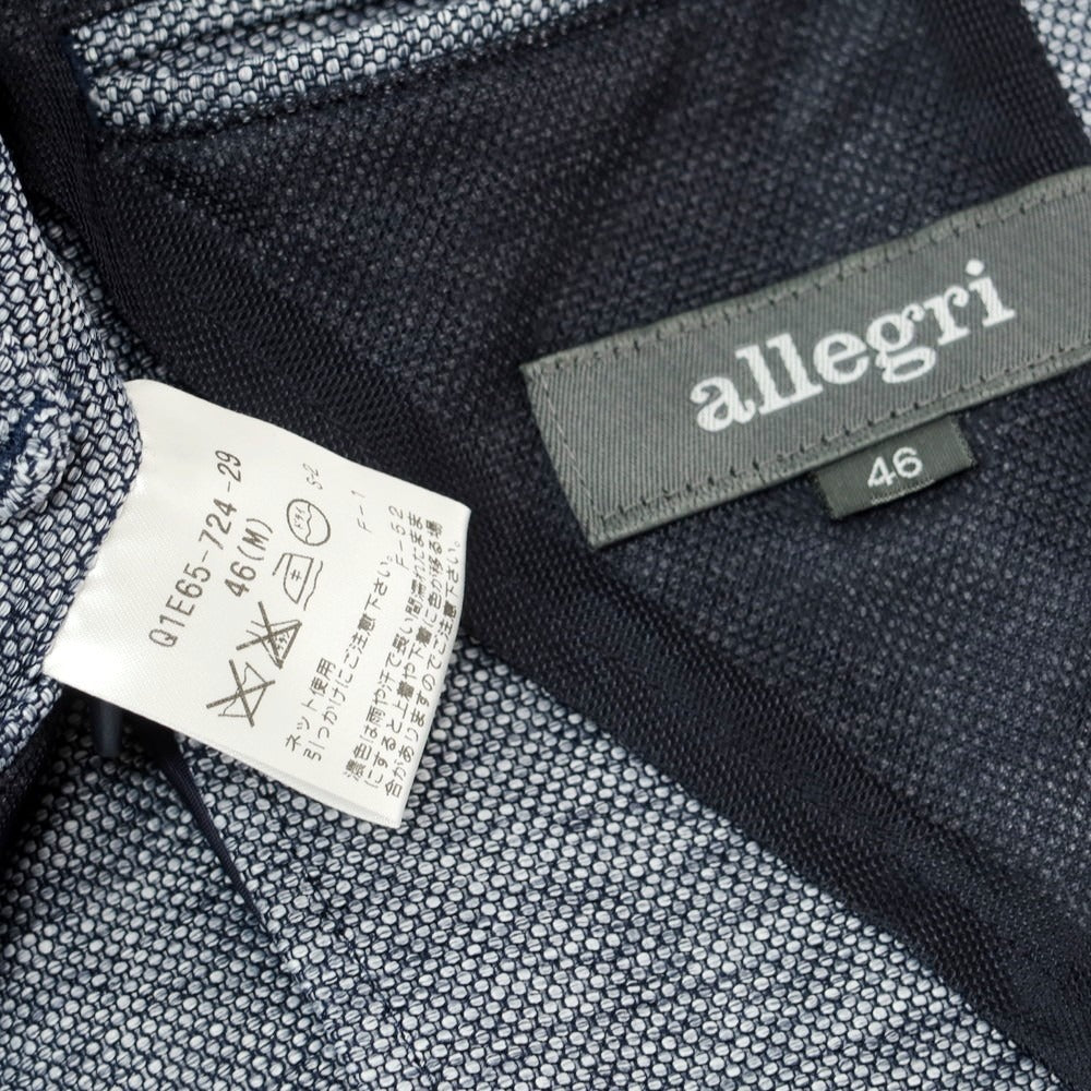 【中古】アレグリ Allegri ポリエステルコットンジャージー カジュアルジャケット ネイビー【 46 】【 状態ランクB 】【 メンズ 】