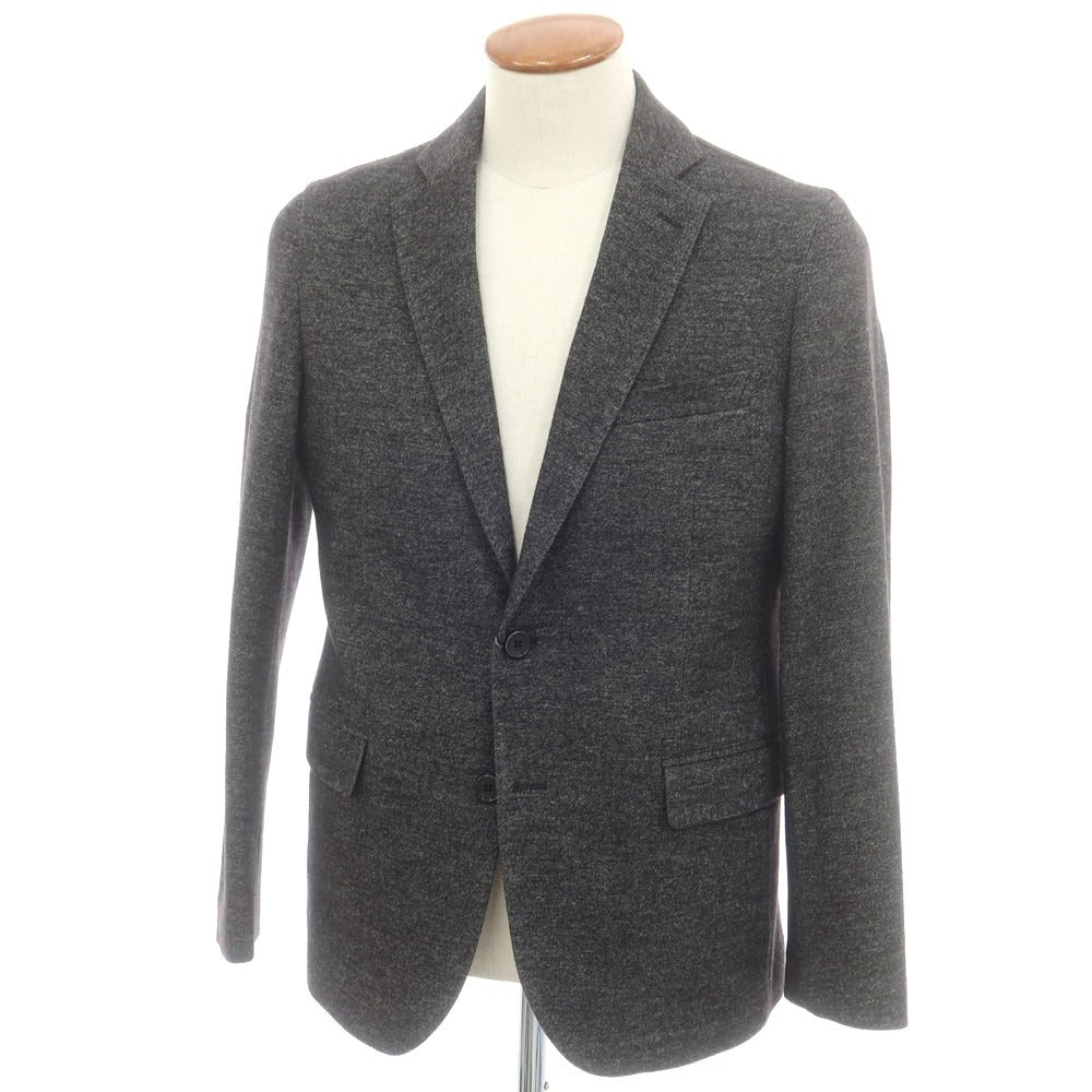 【中古】【未使用】アレグリ Allegri ウールコットン ダウンベスト付き 2B カジュアルジャケット ブラックxホワイト【 46 】【 状態ランクS 】【 メンズ 】