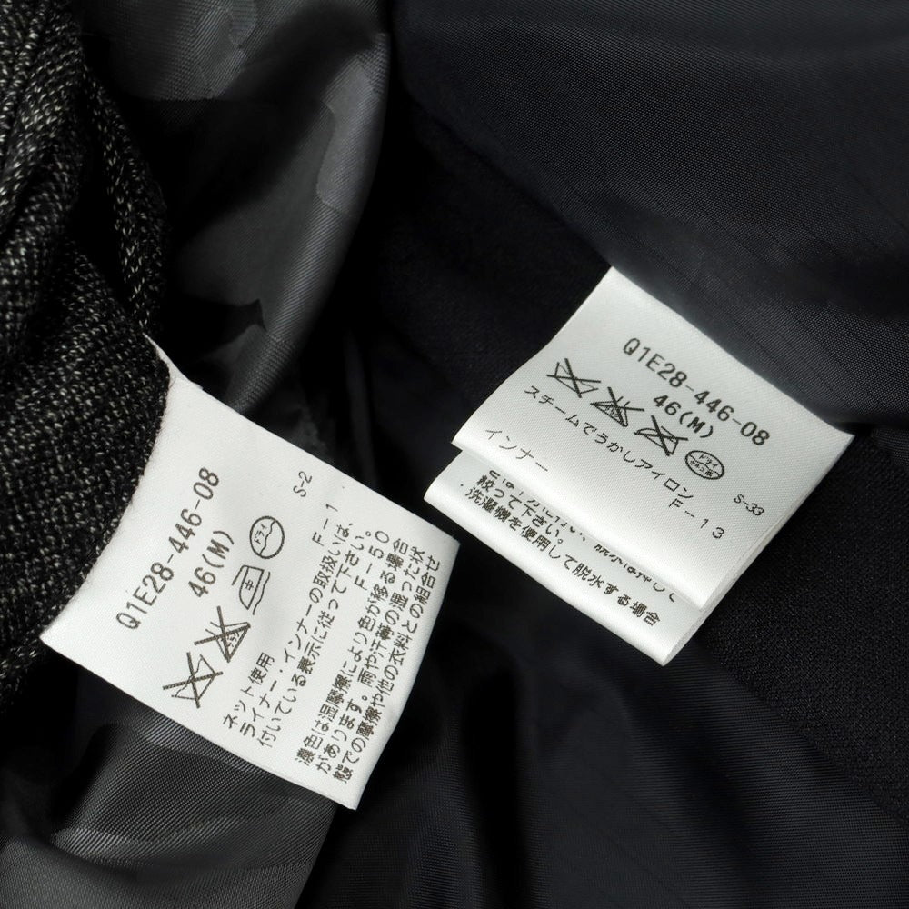 【中古】【未使用】アレグリ Allegri ウールコットン ダウンベスト付き 2B カジュアルジャケット ブラックxホワイト【 46 】【 状態ランクS 】【 メンズ 】