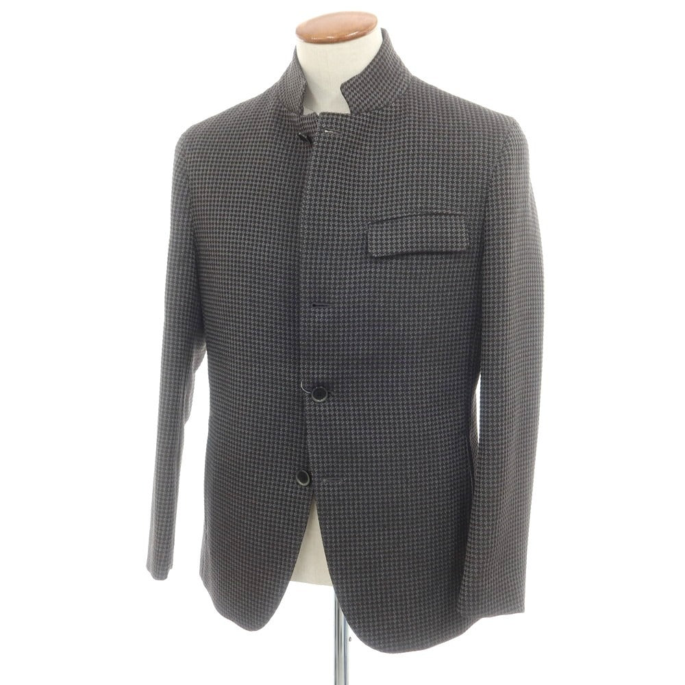 【中古】【未使用】アレグリ Allegri ポリエステル カジュアルジャケット グレーxブラック【 46 】【 状態ランクS 】【 メンズ 】