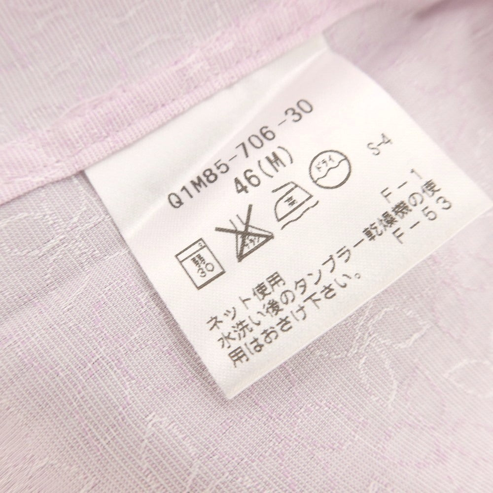 【中古】アレグリ Allegri コットン ジャカード セミワイドカラー カジュアルシャツ ライトピンクパープルxホワイト【 46 】【 状態ランクB 】【 メンズ 】