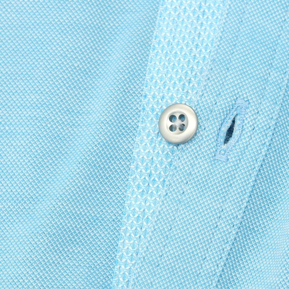 【中古】アレグリ Allegri コットン 半袖ポロシャツ ライトブルー【 46 】【 状態ランクA 】【 メンズ 】