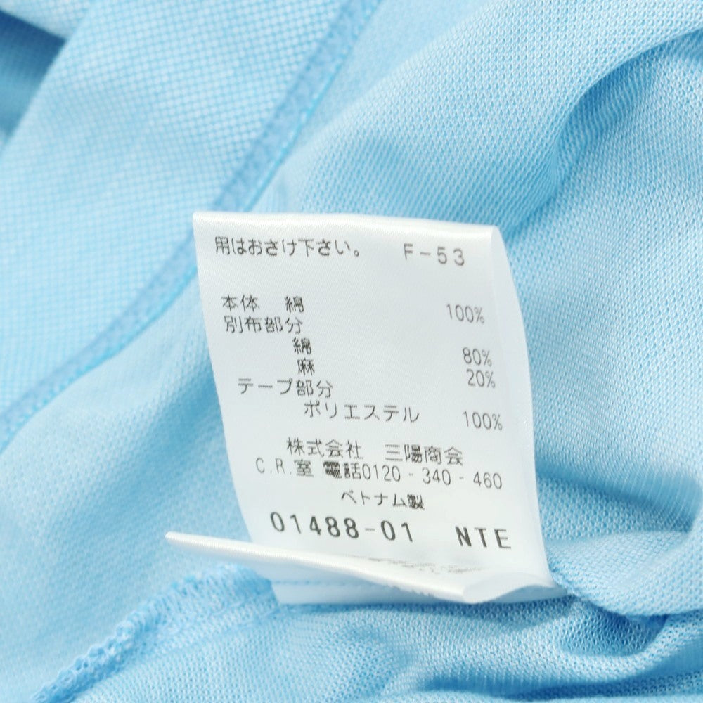 【中古】アレグリ Allegri コットン 半袖ポロシャツ ライトブルー【 46 】【 状態ランクA 】【 メンズ 】