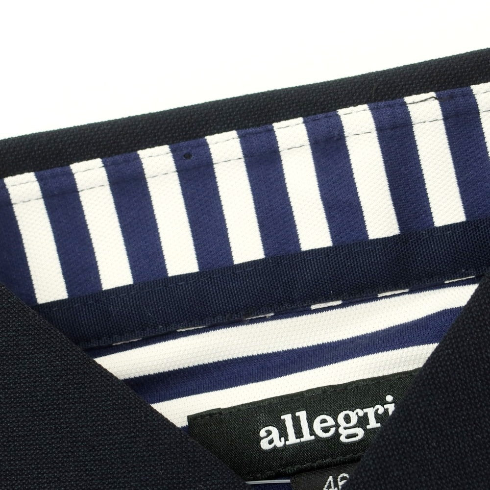 【中古】アレグリ Allegri コットンポリエステル 半袖ポロシャツ ブラックネイビー【 46 】【 状態ランクB 】【 メンズ 】
